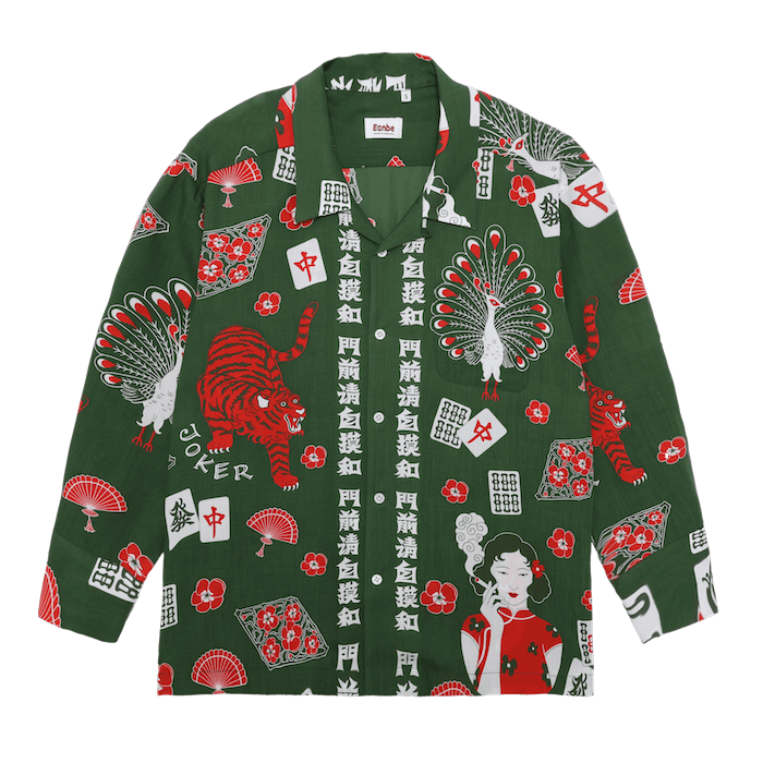 Eanbe 麻雀 L/S SHIRT / GREEN